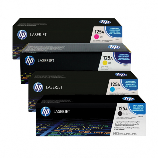 HP 125A Original Toner Cartridge Multi-Pack - Black, Cyan, Magenta, Yellow (HP815973) 
